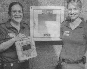 Newspaper clipping showing two original members of Heartbeat South Gippsland